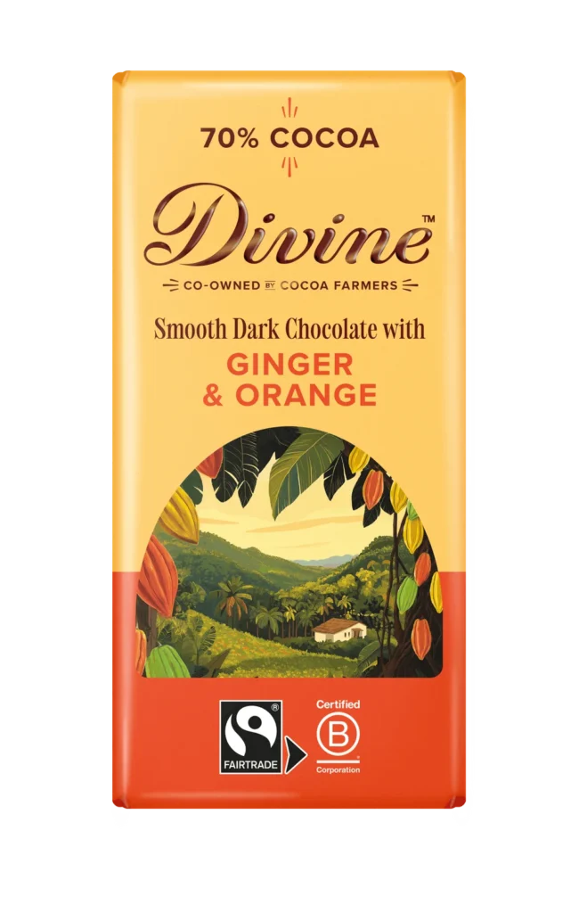 Divine Smooth Dark Chocolate with Ginger & Orange