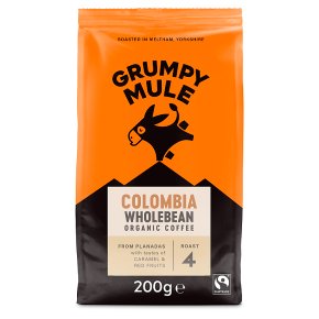 Grumpy Mule Colombia Wholebean Coffee 200g