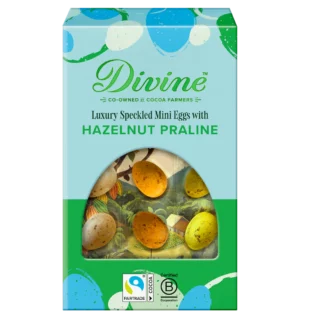 Divine Luxury Speckled Mini Eggs with Hazelnut Praline
