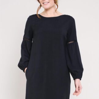 Nomads Plain Gathered Sleeve Tunic Dress