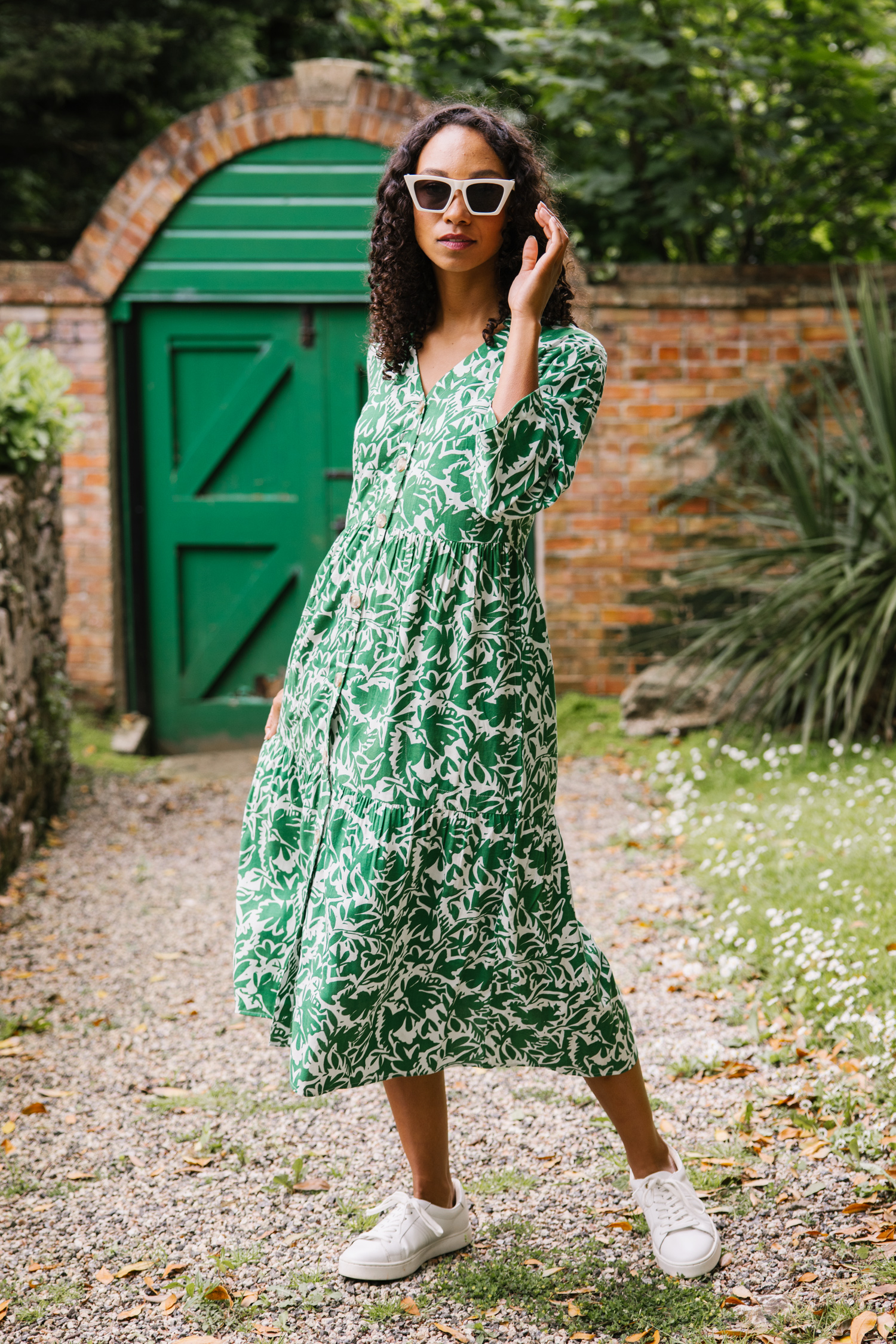 Nomads Tiered Midi Shirt Dress