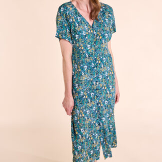 Nomads Sweetheart Neck Midi Dress