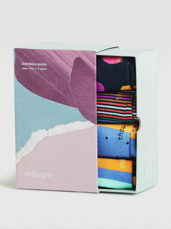 Thought Bamboo Sock Box Tatum Size 7-11