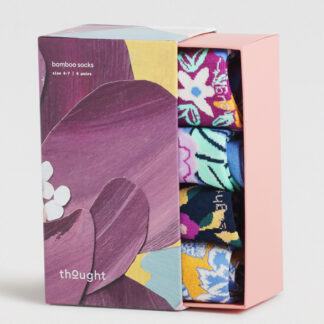 Thought Sock Box Bamboo Sabra Flower Power size 4-7